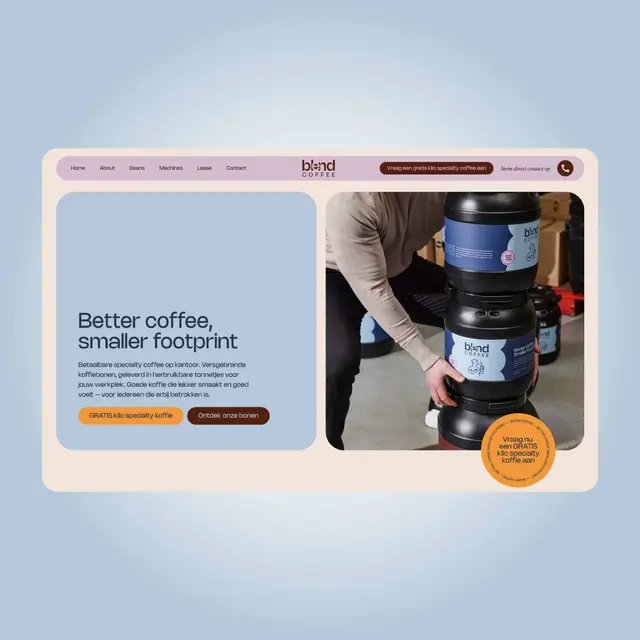 Websiteproject voor Blend Coffee, gerealiseerd door TISKO